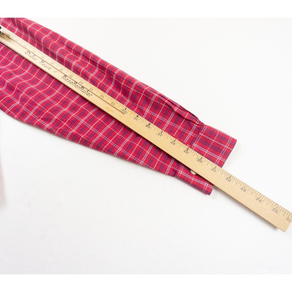 Brooks Brothers Shirt Mens Medium Red Button Down Oxford OCBD Check Preppy 346‎ - Picture 9 of 9